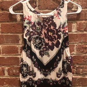 FREE PEOPLE OPEN TIED FLORAL BLOUSE
